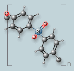 Poly(oxy-1,4-phenylenesulfonyl-1,4-phenylene) Strukturformel